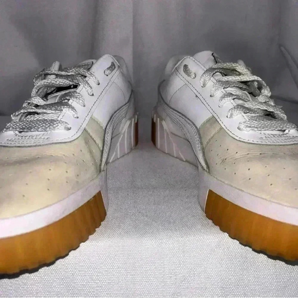 Puma Cali Exotic White And Cream Sneakers 369653-01 Women's Size 8 Great Condt. - Picture 4 of 11